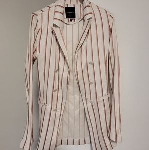 (2/$15) Dynamite white striped blazer